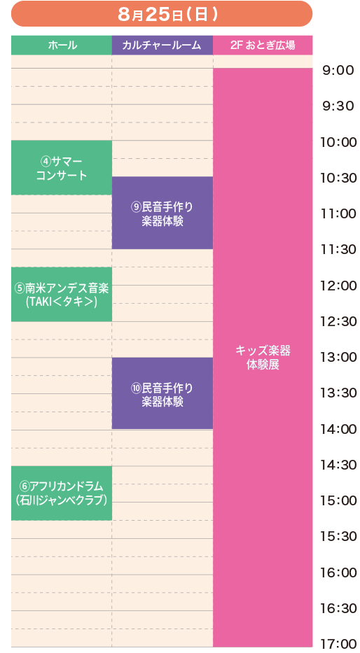 北海道岩見沢市 タイムスケジュール